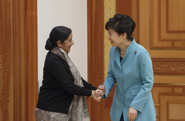 Meeting with Indian Foreign Minister Sushma Swaraj 