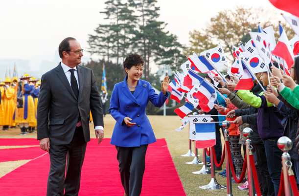 Welcoming Ceremony for French President François Hollande on State Visit 