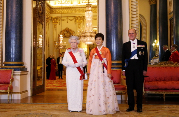 State Dinner Hosted by Queen Elizabeth II 